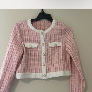 Pink and White Kids Jacket